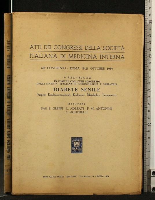 Atti Dei Congressi Della Società Italiana di Meidcina Interna - copertina