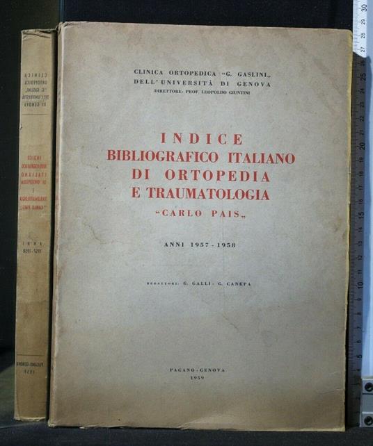 Indice Bibliografico Italiano di Ortopedia e Traumatologia - copertina