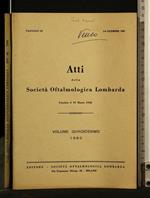 Atti Della Società Oftalmologica Lombarda Vol 15 Fasc 3 3/4