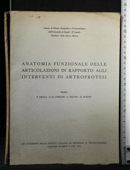 Anatomia Funzionale Delle Articolazioni in Rapporto Agli - copertina