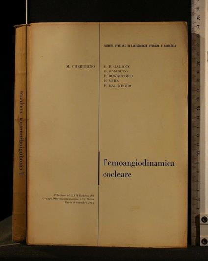 L' Emoangiodinamica Cocleare - copertina