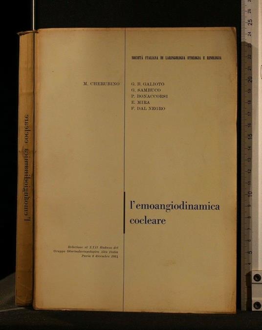 L' Emoangiodinamica Cocleare - copertina