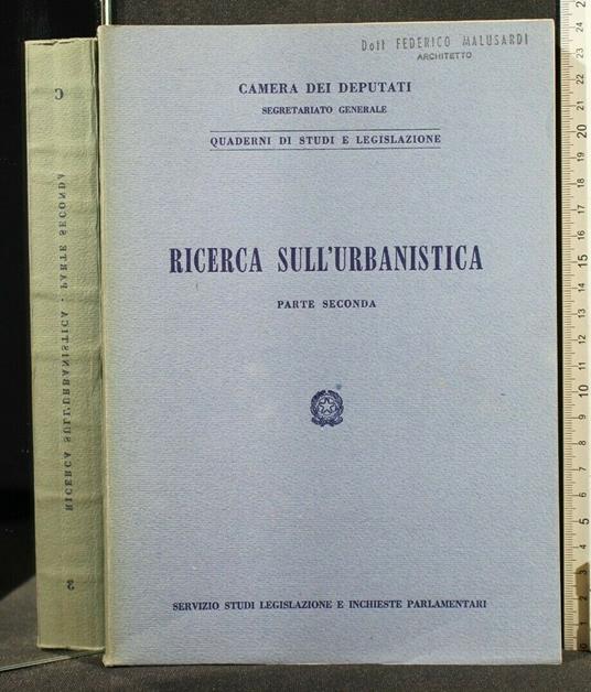 Ricerca Sull'Urbanistica Parte Seconda - copertina