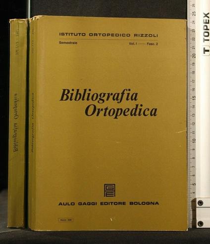 Bibliografia Ortopedica Vol 1 Fasc 2 - Marzo 1968 - copertina