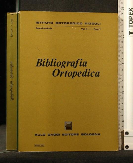 Bibliografia Ortopedica Vol 2 Fasc 1 - Gennaio 1968 - copertina