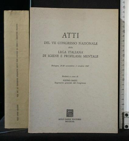 Atti Del Vii Congresso Nazionale Della Lega Italiana di Igiene E - copertina