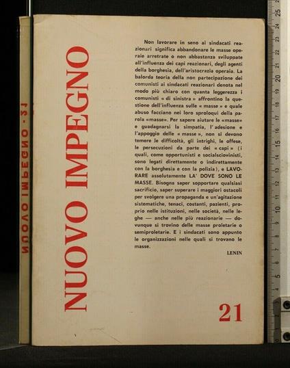 Nuovo Impegno 21 Autunno 1970-Inverno 1971 - copertina