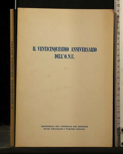 Il Venticinquesimo Anniversario Dell'O.N.U. Supplemento Al N 10 - copertina