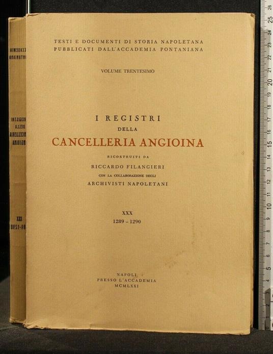I Registri Della Cancelleria Angioina Vol 30 - copertina