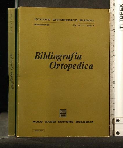 Bibliografia Ortopedica Vol 7 Fasc 1 - Maggio 1973 - copertina