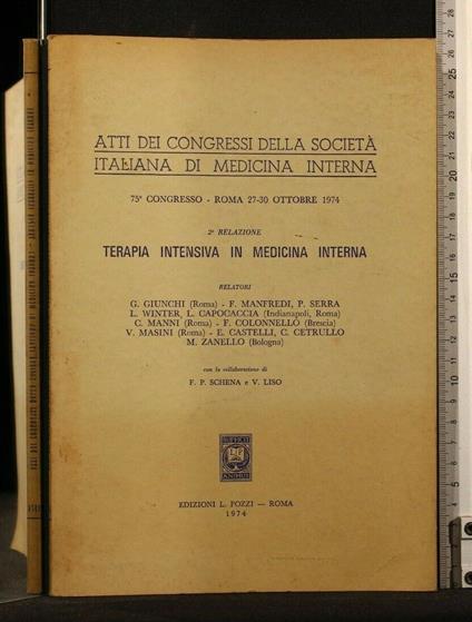 Atti Dei Congressi Della Società Italiana di Medicina Interna - copertina