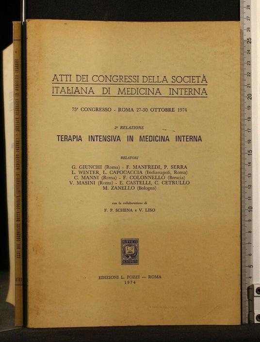 Atti Dei Congressi Della Società Italiana di Medicina Interna - copertina