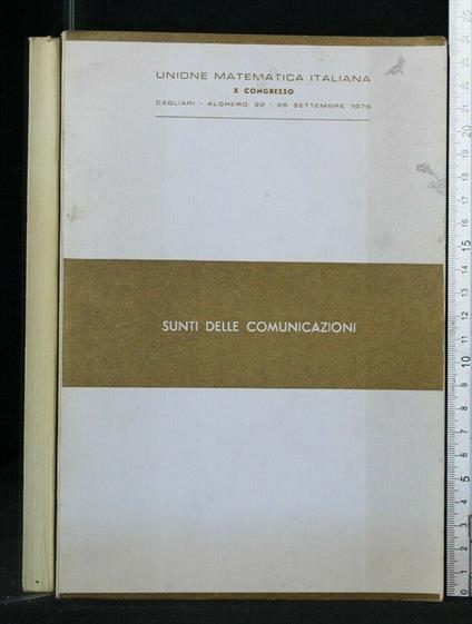 Sunti Delle Comunicazioni - copertina