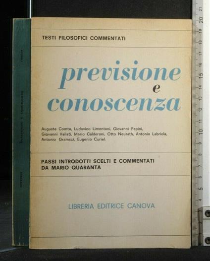Previsione e Conoscienza - copertina