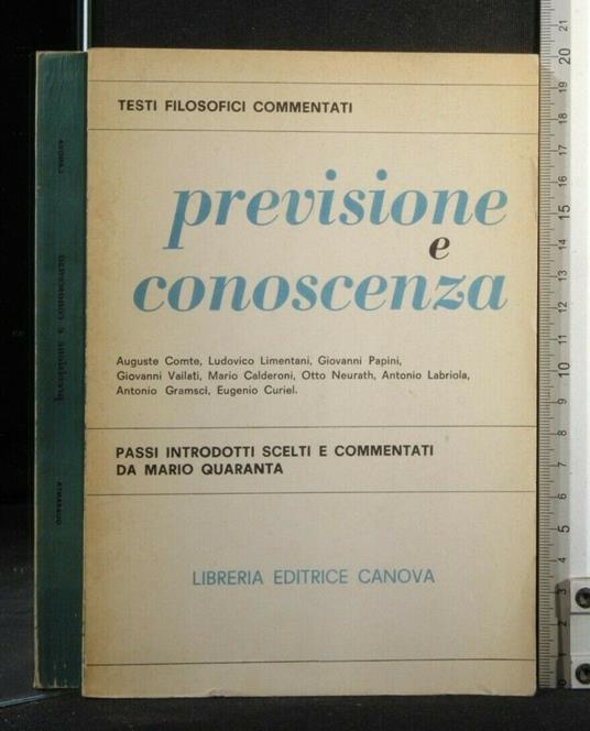 Previsione e Conoscienza - copertina
