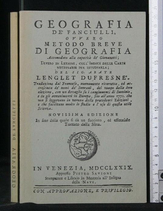Geografia Dè Fanciulli - copertina
