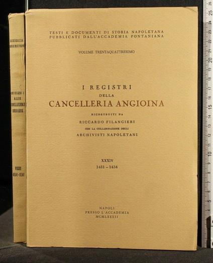 I Registri Della Cancelleria Angioina Vol 34 - copertina