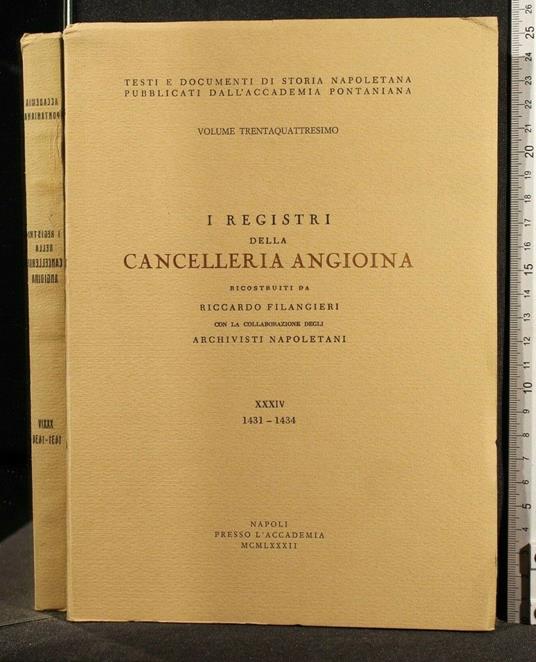 I Registri Della Cancelleria Angioina Vol 34 - copertina