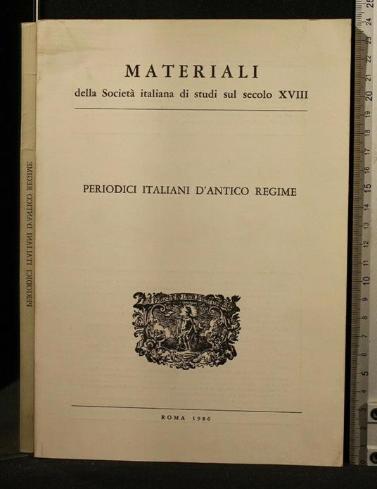 Materiali Della Società Italiana di Studi Sul Secolo Xviii - copertina