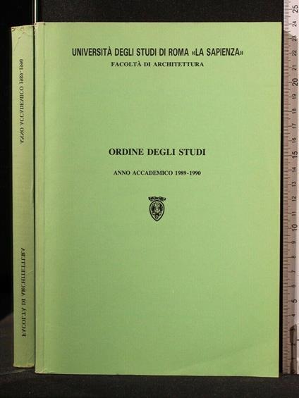 Ordine Degli Studi Facoltà di Architettura - copertina