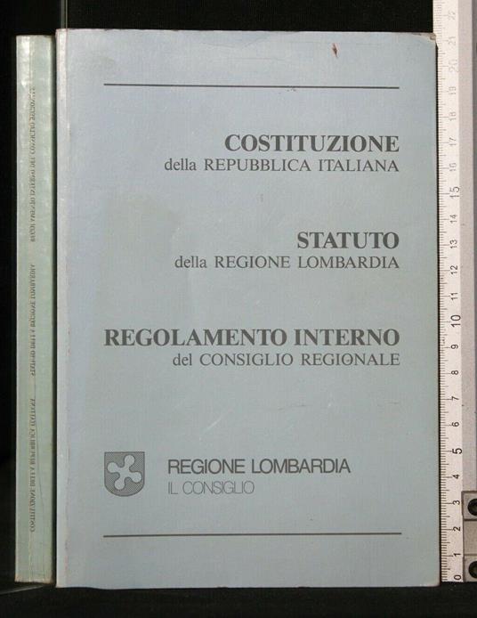 Costituzione Della Repubblica Italiana Statuto Della Regione - copertina