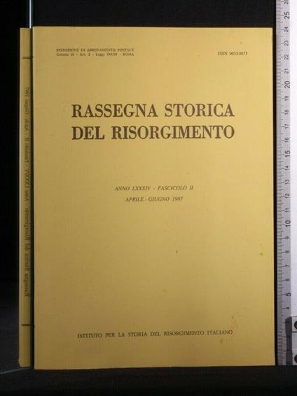 Rassegna Storica Del Risorgimento Fascicolo 2 Aprile-Giugno 1997 - copertina