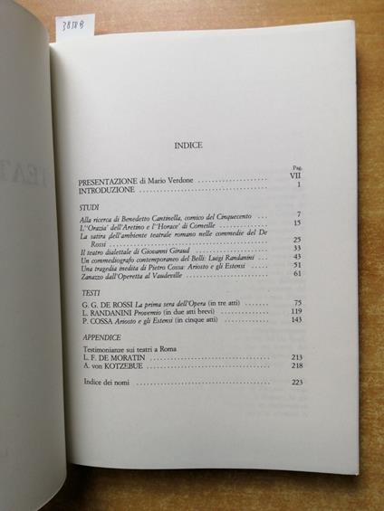 Teatro A Roma Studi E Testi - Francesca Bonanni - 1982 - Lucarini - - Francesca Bonanni - copertina