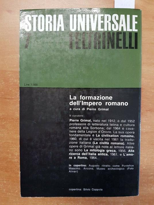 Grimal - La Formazione Dell'Impero Romano/Feltrinelli/Storia Universale 7 - Pierre Grimal - copertina