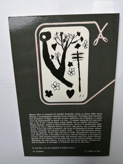 Eugene Ionesco - Il Bianco E Il Nero 1985 Spirali Prima Edizione Italiana - Eugène Ionesco - copertina