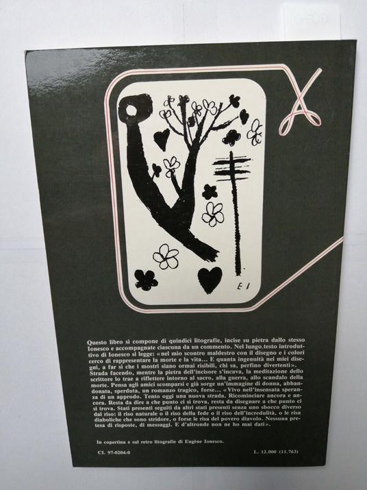 Eugene Ionesco - Il Bianco E Il Nero 1985 Spirali Prima Edizione Italiana - Eugène Ionesco - copertina