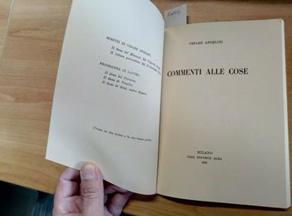 Cesare Angelini - Commenti Alle Cose - Anastatica - Emi - Cesare Angelini - copertina