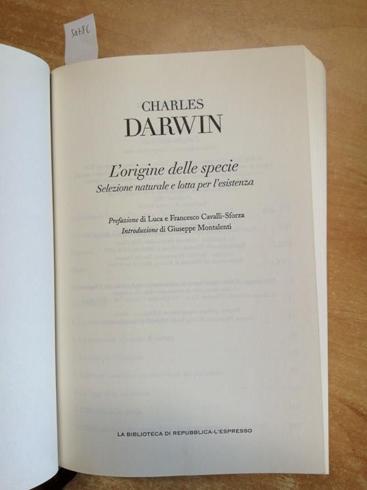 L' Origine Delle Specie - Charles Darwin - 2006 - Biblioteca Di Repubblica - Charles Darwin - copertina