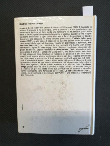 L' Uomo Fedele - Beatrice Solinas Donghi - 1969 - Rizzoli - Romanzo - Beatrice Solinas Donghi - copertina