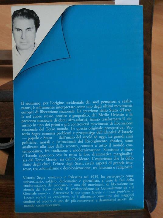 Vittorio Segre Israele E Il Sionismo Autoemancipazione Autocolonizzazione(4 - Vittorio Sereni - copertina
