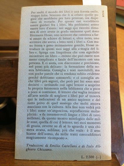 Hermann Hesse - Una Biblioteca Della Letteratura Universale 1979 Adelphi - Hermann Hesse - copertina