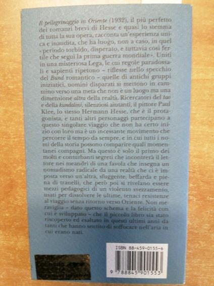 Hermann Hesse - Il Pellegrinaggio In Oriente - Adelphi - 1994 - - Hermann Hesse - copertina