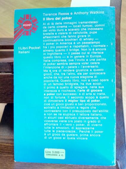 Il Libro Del Poker - Terence Reese - 1978 - Longanesi - - Terence Reese - copertina