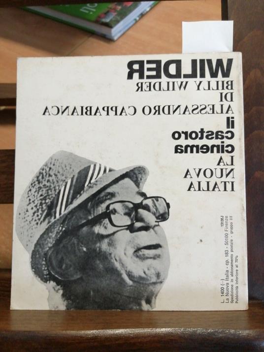 Billy Wilder - Alessandro Cappabianca 1976 Il Castoro La Nuova Italia - Alessandro Cappabianca - copertina