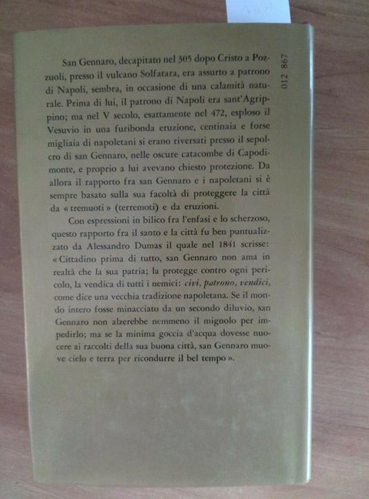 San Gennaro Storia Di Un Culto Mito Anima Di Un Popolo 1Ed. 1983 Paliotti - Vittorio Paliotti - copertina