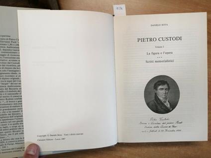 Pietro Custodi - La Figura E L'Opera 1987 Daniele Rota - Lecco - Cattaneo - Daniele Rota - copertina