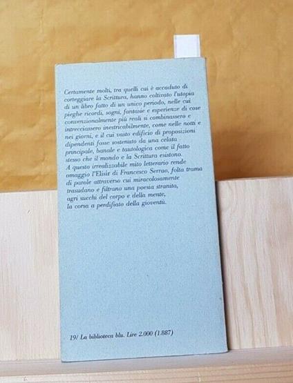 L' Elisir Di Mezzanotte Di Francesco Serrao 1973 La Biblioteca Blu 1Ed. Fmr - Francesco Serrao - copertina