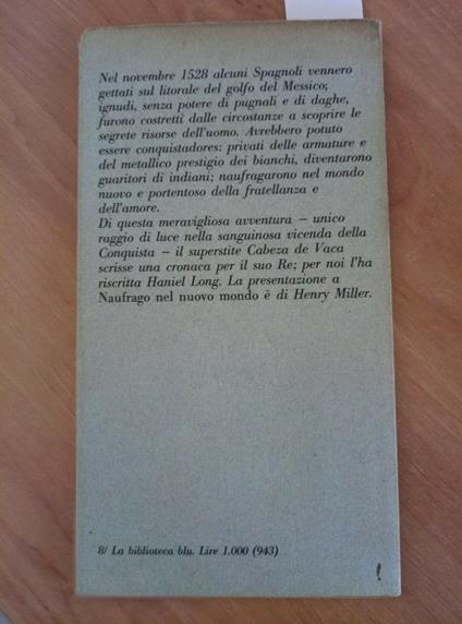 Naufrago Nel Nuovo Mondo Di Haniel Long 1973 Franco Maria Ricci - Haniel Long - copertina
