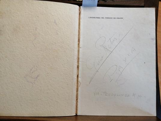 Eckert - L'Inghilterra Nel Giudizio Dei Grandi - Capriotti 1941 Illustrato - Eckert - copertina