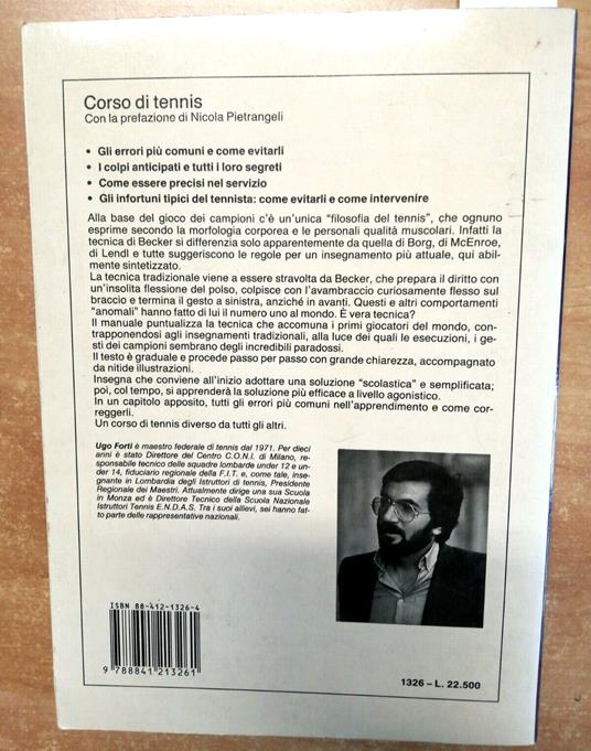 Ugo Forti - Corso Di Tennis - 1990 - De Vecchi - 200 Foto Didattiche - - Ugo Forti - copertina