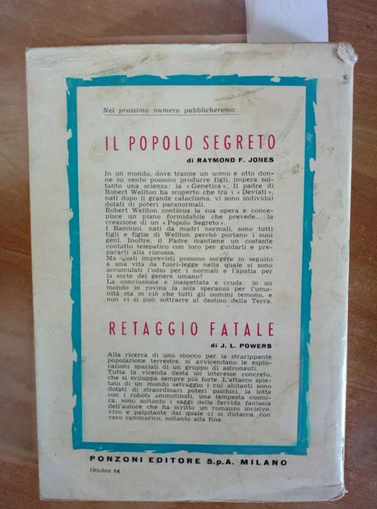 Cosmo N 36 Sfida A Ghalano - Subdolo Attacco 1961 Ponzoni - copertina