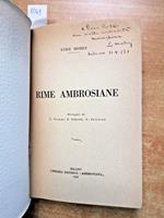 Luigi Medici - Rime Ambrosiane 1931 Autografato! - Ambrosiana - Illustrato