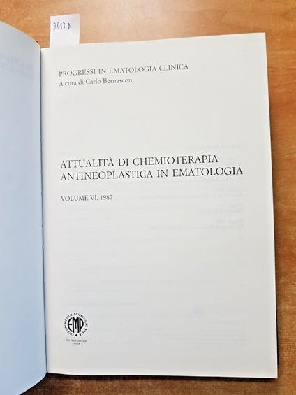 Attualità Di Chemioterapia Antineoplastica In Ematologia - copertina