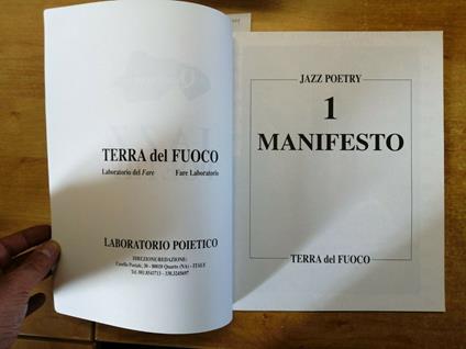 Jazz Poetry 1 Manifesto - Terra Del Fuoco 2008 Quaderni Laboratorio Del Fare1709 - copertina