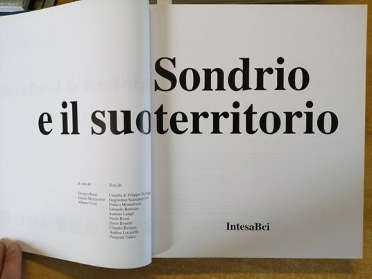 Sondrio E Il Suo Territorio - Rumi Cova Mezzanotte - 2001 - Intesabci - - copertina