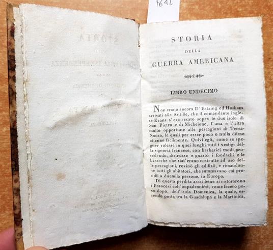 Storia Della Guerra Della Indipendenza Degli Stati Uniti D'America Vi 1835 Bott - copertina